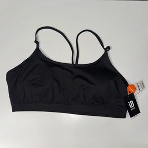 ideology 2x black sports bra | criss cross back | yoga + walking | nwt